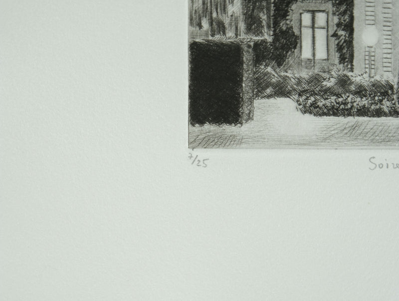 Camille COMBE : Soirée chez les Wagner, Gravure originale signée