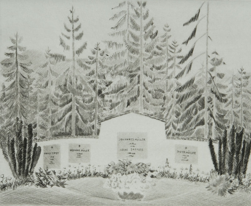 Camille COMBE : Soleil levant, Gravure originale signée
