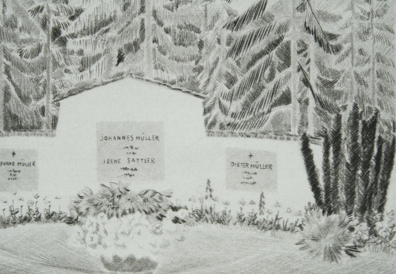 Camille COMBE : Soleil levant, Gravure originale signée