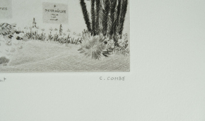 Camille COMBE : Soleil levant, Gravure originale signée