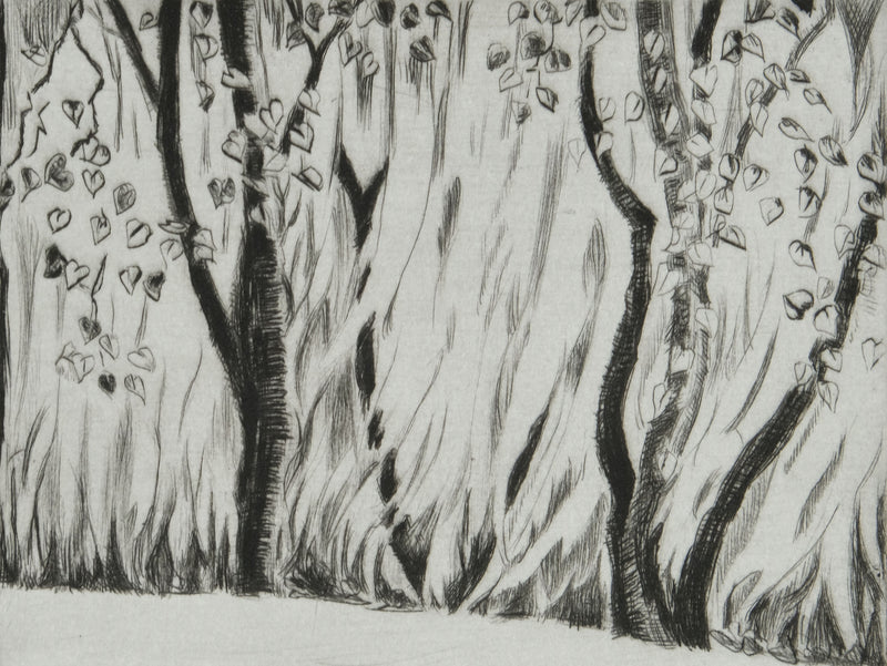 Camille COMBE : Beyrouth, les murmures des Saules, Gravure originale signée