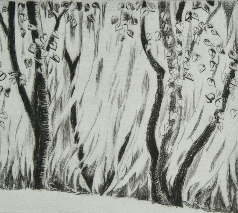 Camille COMBE : Beyrouth, les murmures des Saules, Gravure originale signée