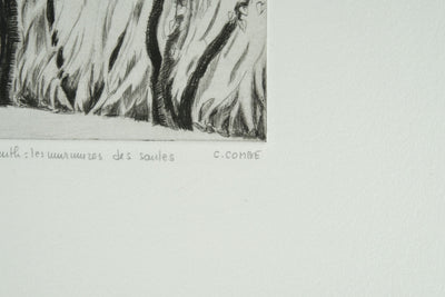 Camille COMBE : Beyrouth, les murmures des Saules, Gravure originale signée