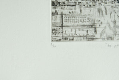 Camille COMBE : La petite Venise, Gravure originale signée