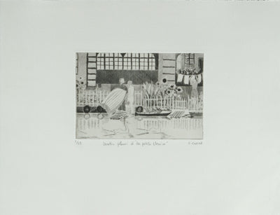 Camille COMBE : Matin fleuri à la petite Venise, Gravure originale signée