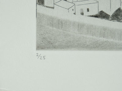 Camille COMBE : Phiza la blanche, Gravure originale signée