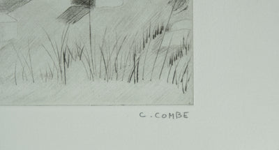Camille COMBE : Grèce, Cnossos, Gravure originale signée
