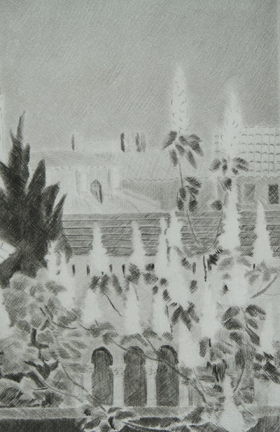 Camille COMBE : Saint Trophime, Gravure originale signée