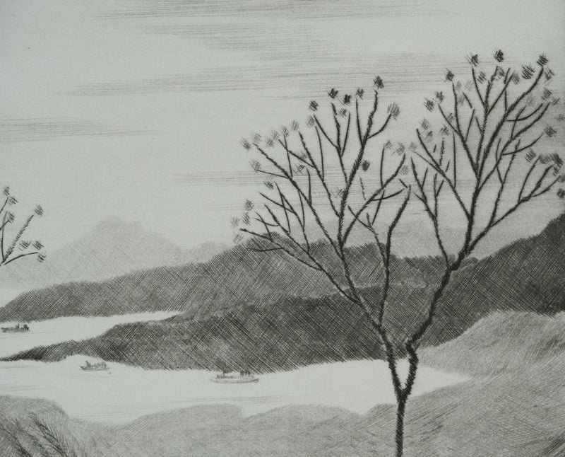 Camille COMBE : Aube delphique, Gravure originale signée