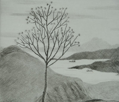 Camille COMBE : Aube delphique, Gravure originale signée