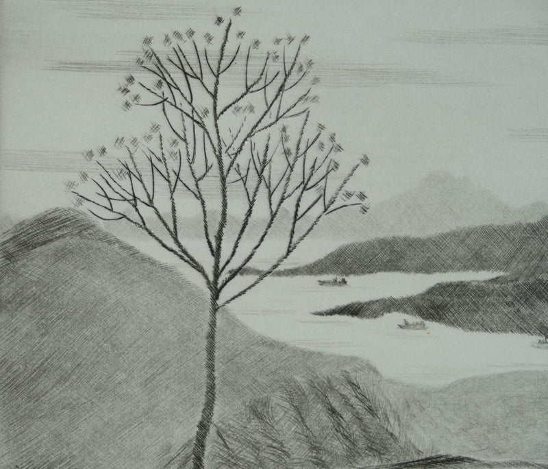 Camille COMBE : Aube delphique, Gravure originale signée