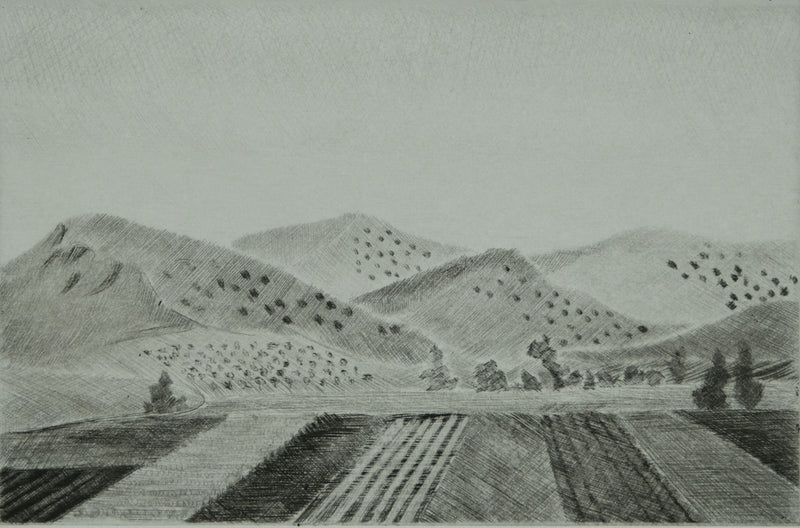 Camille COMBE : Sur les routes de Grèce, Gravure originale signée