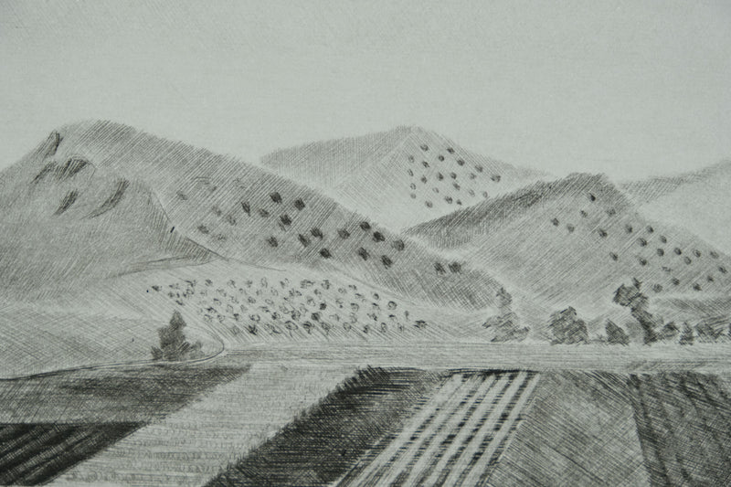 Camille COMBE : Sur les routes de Grèce, Gravure originale signée