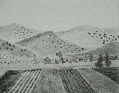 Camille COMBE : Sur les routes de Grèce, Gravure originale signée