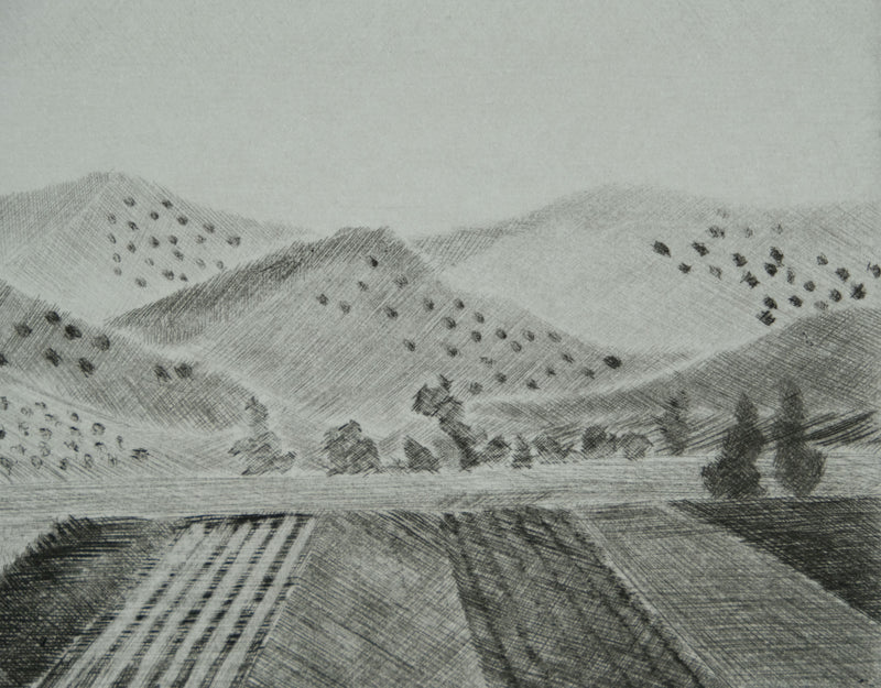 Camille COMBE : Sur les routes de Grèce, Gravure originale signée