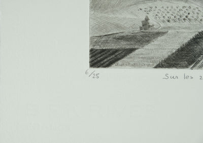 Camille COMBE : Sur les routes de Grèce, Gravure originale signée