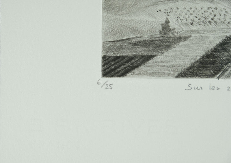 Camille COMBE : Sur les routes de Grèce, Gravure originale signée