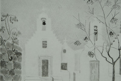 Camille COMBE : Les carillons de Mykonos, Gravure originale signée