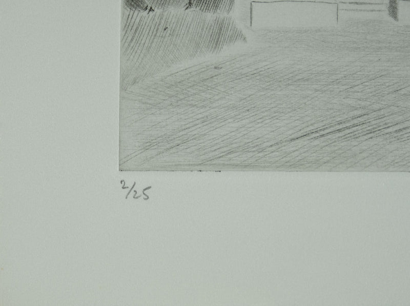 Camille COMBE : Les carillons de Mykonos, Gravure originale signée