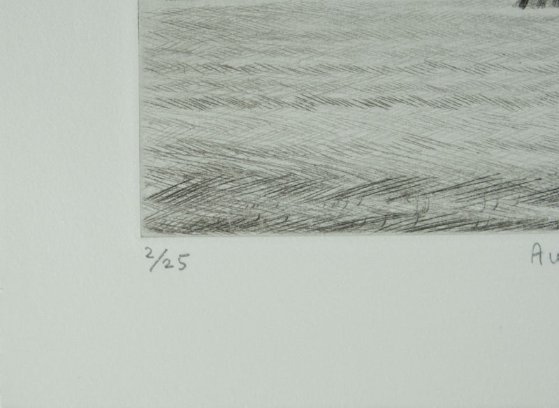Camille COMBE : Grèce, les rivages de Lindos, Gravure originale signée