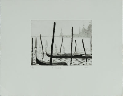 Camille COMBE : A Venise II, Gravure originale signée