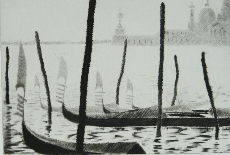 Camille COMBE : A Venise II, Gravure originale signée