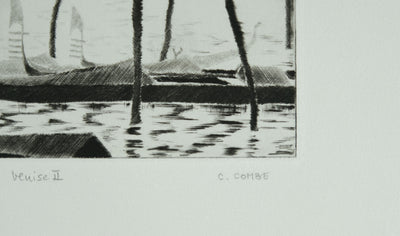 Camille COMBE : A Venise II, Gravure originale signée