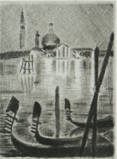 Camille COMBE : Mystérieuse Venise, Gravure originale signée