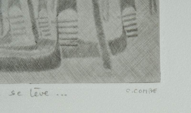 Camille COMBE : Venise, la brume se lève, Gravure originale signée