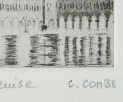 Camille COMBE : Nuit sur Venise, Gravure originale signée