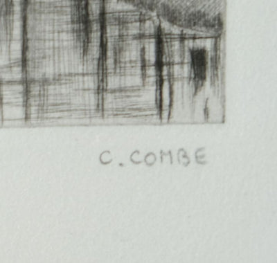 Camille COMBE : Venise, Porte de la Pieta, Gravure originale signée
