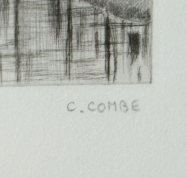 Camille COMBE : Venise, Porte de la Pieta, Gravure originale signée