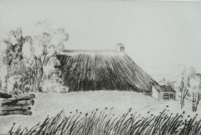 Camille COMBE : Sur le chemin d'Hindeloopen, Gravure originale signée
