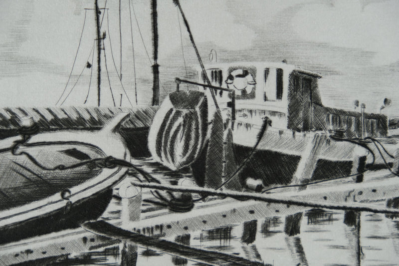 Camille COMBE : A Spaarndam, Gravure originale signée
