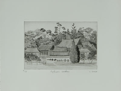 Camille COMBE : Rythmes coréens, Gravure originale signée