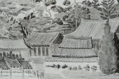 Camille COMBE : Rythmes coréens, Gravure originale signée