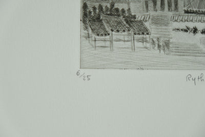 Camille COMBE : Rythmes coréens, Gravure originale signée