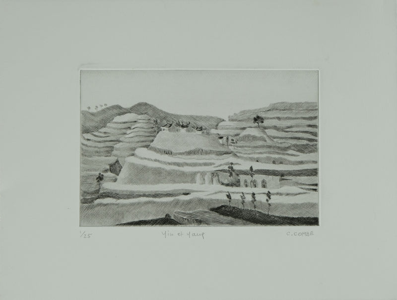 Camille COMBE : Yin et Yang, Gravure originale signée