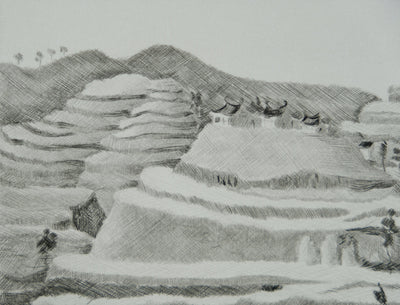 Camille COMBE : Yin et Yang, Gravure originale signée