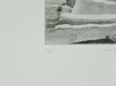 Camille COMBE : Yin et Yang, Gravure originale signée