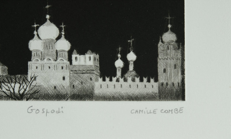 Camille COMBE : Gospodi, Gravure originale signée
