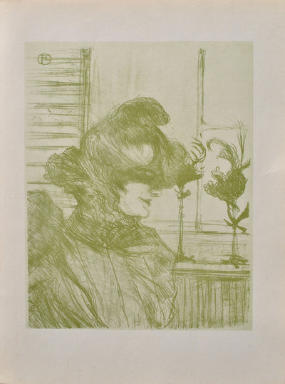 Henri DE TOULOUSE-LAUTREC : Elégante au chapeau, Gravure originale (vue générale) - Crédit photo : Galerie Art.Paris