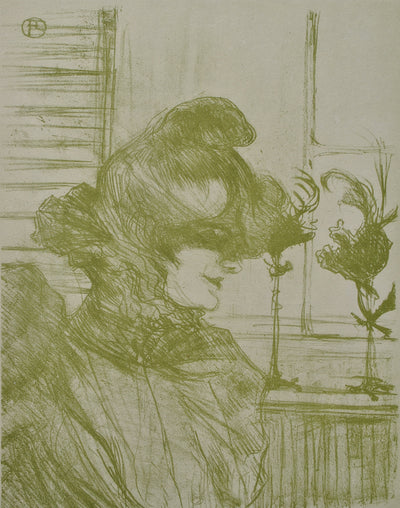 Henri DE TOULOUSE-LAUTREC : Elégante au chapeau, Gravure originale (photo de détail 3) - Crédit photo : Galerie Art.Paris