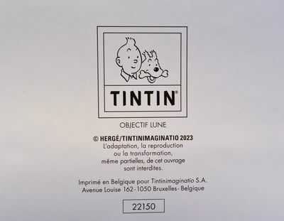  HERGE : Tintin - Objectif Lune, Affiche originale (photo de détail 7) - Crédit photo : Galerie Art.Paris