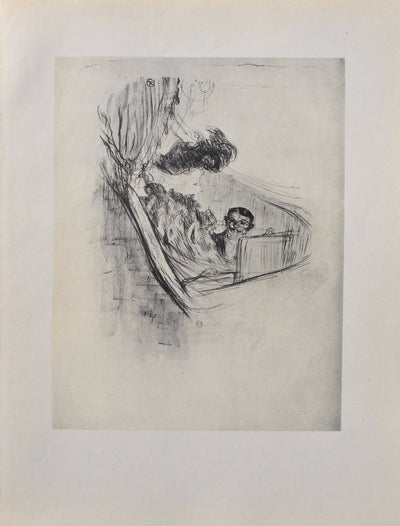 Henri DE TOULOUSE-LAUTREC : La chanteuse et le pianiste, Gravure originale (vue générale) - Crédit photo : Galerie Art.Paris