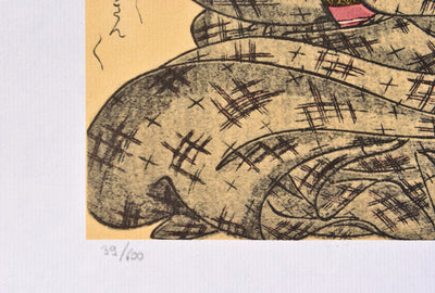 Chubunsaï YEISHI : Surprise de taill, Lithographie originale (photo de détail 3) - Crédit photo : Galerie Art.Paris