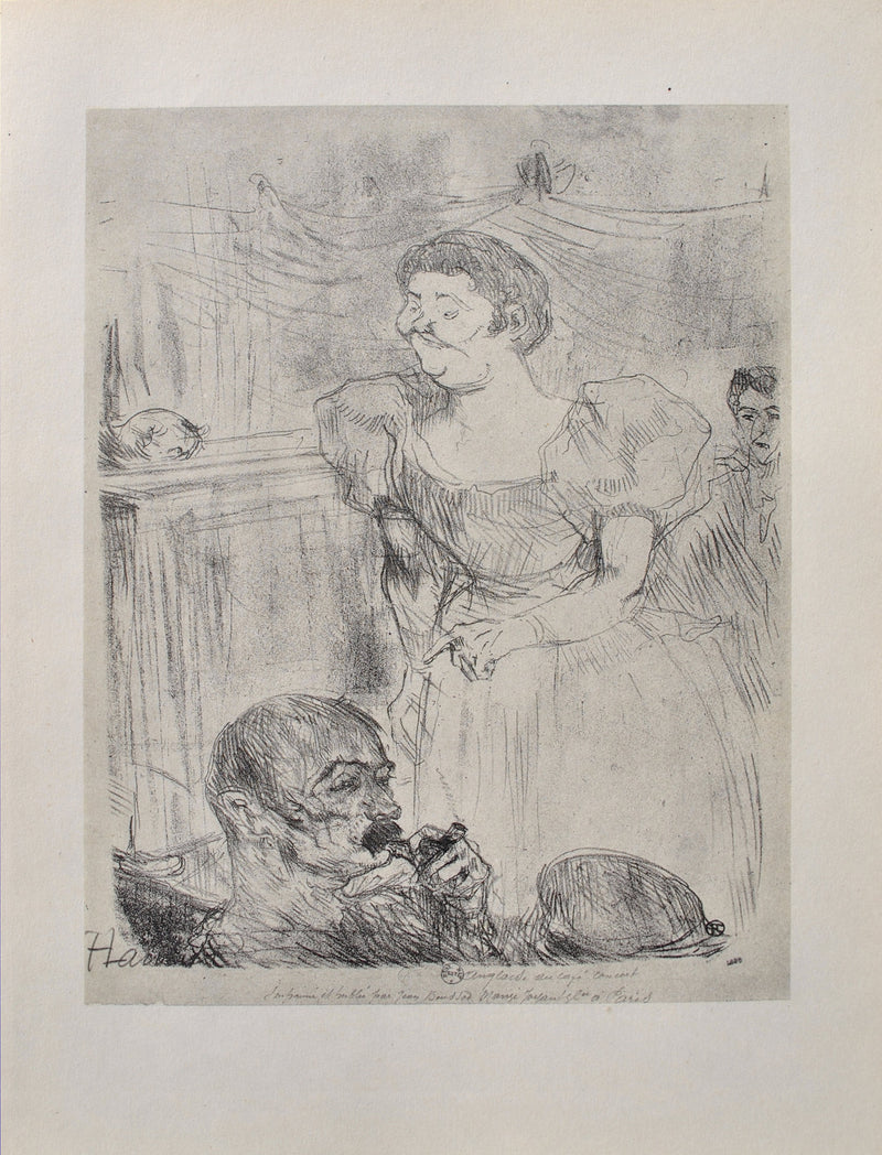 Henri DE TOULOUSE-LAUTREC : La patronne, Gravure originale (vue générale) - Crédit photo : Galerie Art.Paris