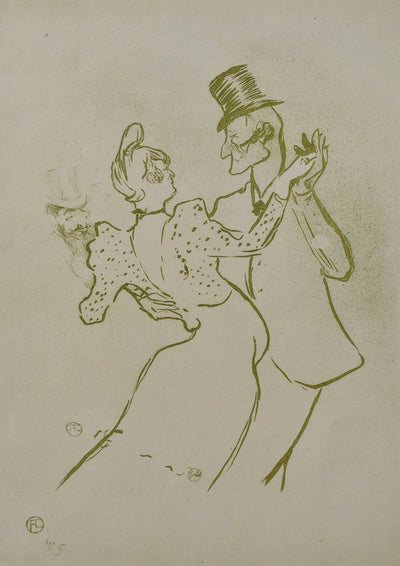 Henri DE TOULOUSE-LAUTREC : Le couple dansant, Gravure originale (photo de détail 3) - Crédit photo : Galerie Art.Paris