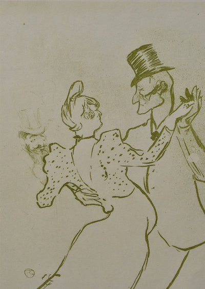 Henri DE TOULOUSE-LAUTREC : Le couple dansant, Gravure originale (photo de détail 4) - Crédit photo : Galerie Art.Paris