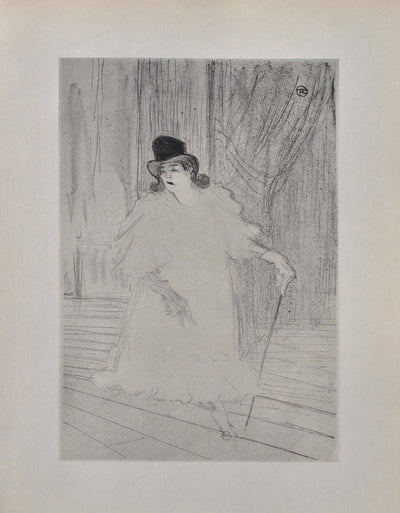 Henri DE TOULOUSE-LAUTREC : La cantatrice, Gravure originale (vue générale) - Crédit photo : Galerie Art.Paris